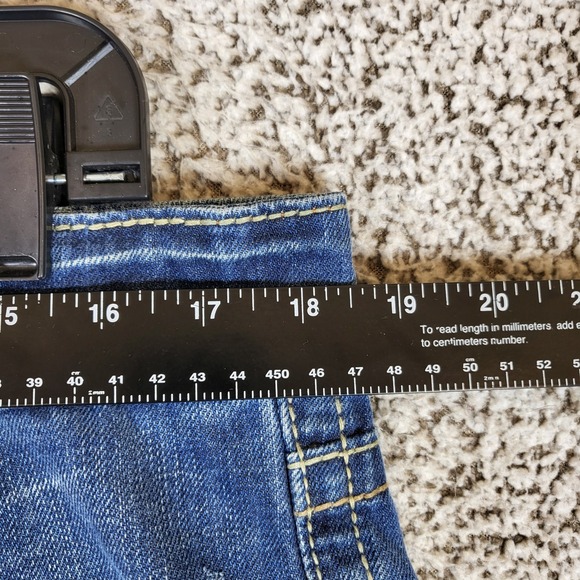 Rock Revival Roger Boot Cut Jeans Mens Size 34 Fits 36x31 Distressed Denim Read* - Picture 7 of 13